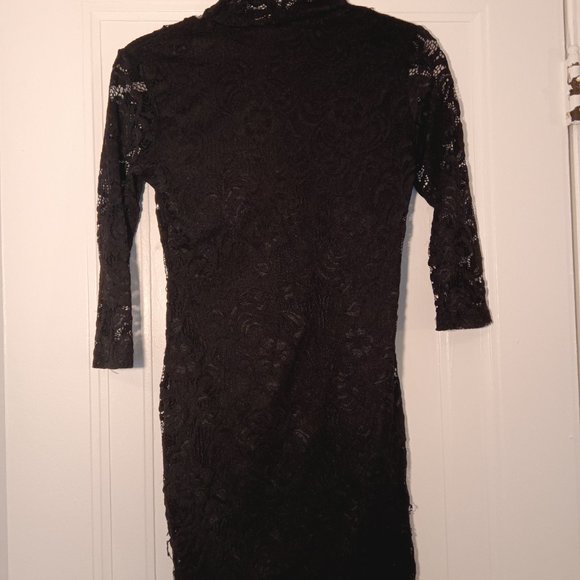 Short Black Lace Dress - Picture 5 of 6